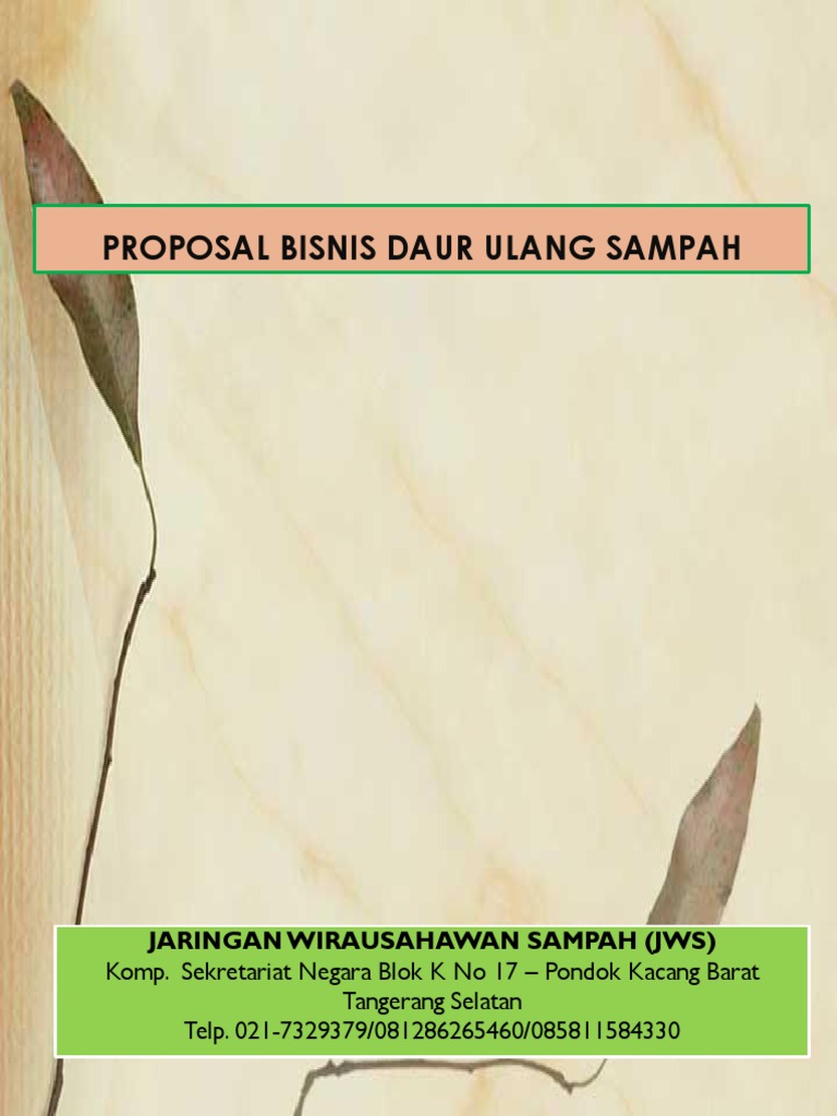 Proposal Bisnis Daur Ulang Sampah