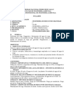 SYLLABUS INGENIERÍA DE RIEGO-Ciclo Extraordinario