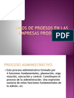 Tipos de Proesos en Las Empresas Productivas