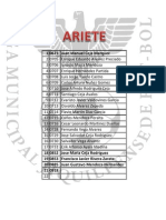 Lista Oficial 2012-2013 Primera