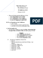 Bible Study Outline The Sufficiencyof God 022013