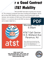 Rally For Fair Contract With At$t Mobility, Monday, February 25, 2013, 5:30 P.M., Paramus, NJ