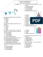 Examen de Geogarfia Bloque 3