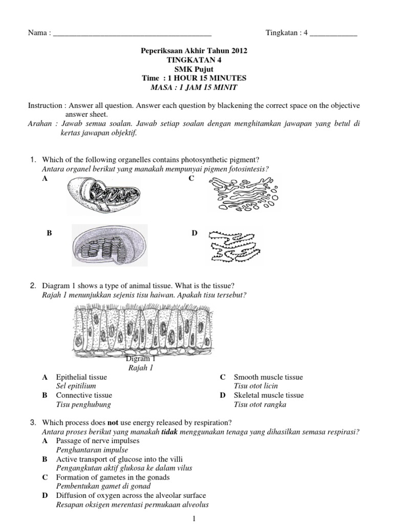 Biologi Ting 4 Kertas 1 Pdf