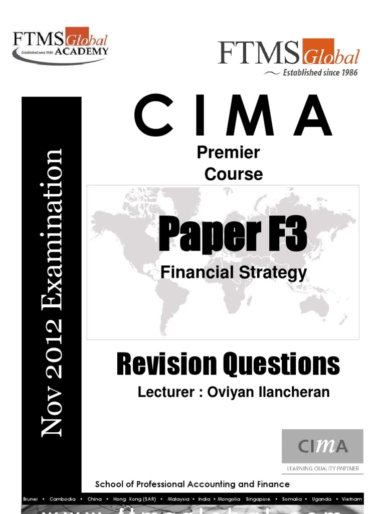 CIMA F3 Financial Strategy Exam Prep | PDF