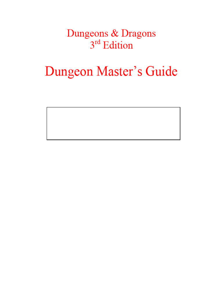 3.0 DMG Dungeons Masters Guide | PDF | Dungeons & Dragons | Gary Gygax
