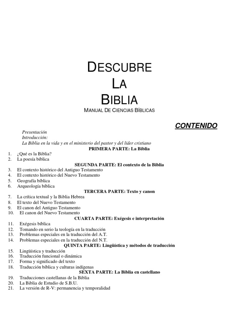 Descubre La Biblia - Edesio Sanchez | PDF | David | Biblia