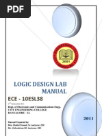 Logic Design Lab Manual 10ESL38 3rd Sem 2011 PDF