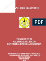 Borang Program Studi Magister Ilmu Hukum Unsoed 2011