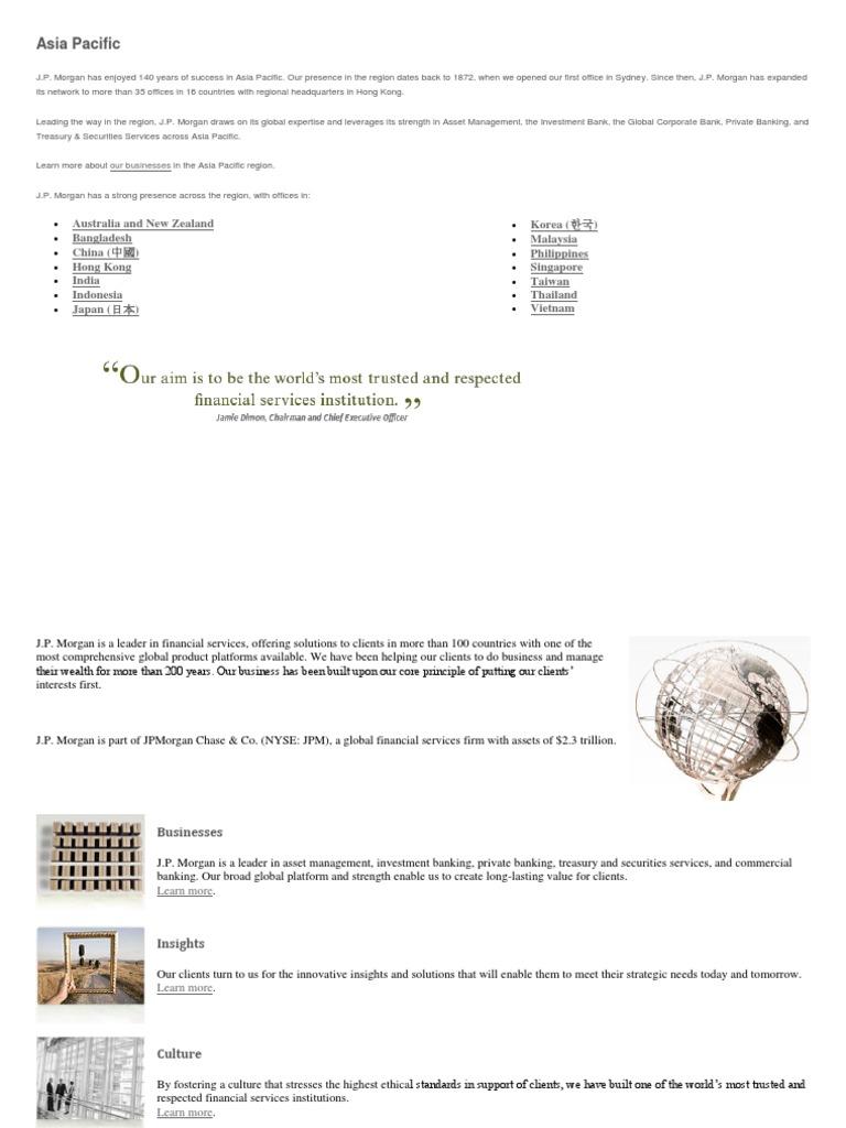 JP Morgan | PDF | Jp Morgan Chase | Investment Banking