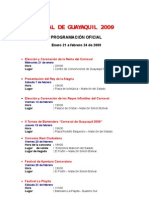 Programa Oficial Del Carnaval de Guayaquil 2009