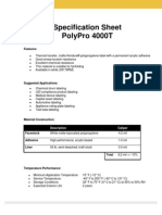 Specification Sheet Polypro 4000T: Features