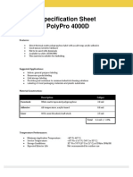 Specification Sheet Polypro 4000D: Features