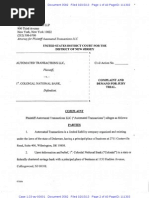 Automated Transactions v. 1St Colonial National Bank