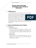 Bahaya Penggunaan Susu Formula Pada Bayi