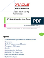 OCA 07 - Administering User Security