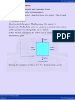 3.1 Continuity Equation: Inflow y