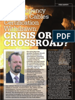 US Emergency Tunnel Systems Cables Certification Withdrawan: Crisis or Crossroad?