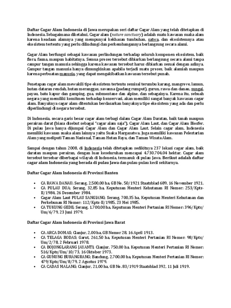 Tugas Cagar Alam