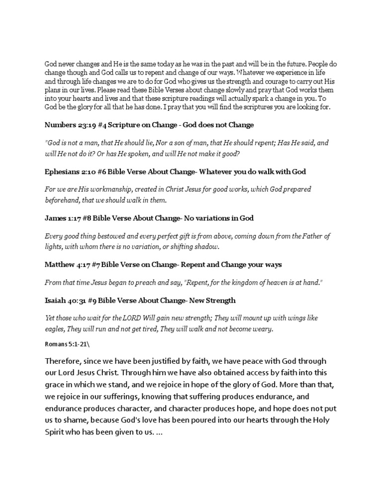 Change | PDF | Cooking, Food & Wine | Religion & Spirituality
