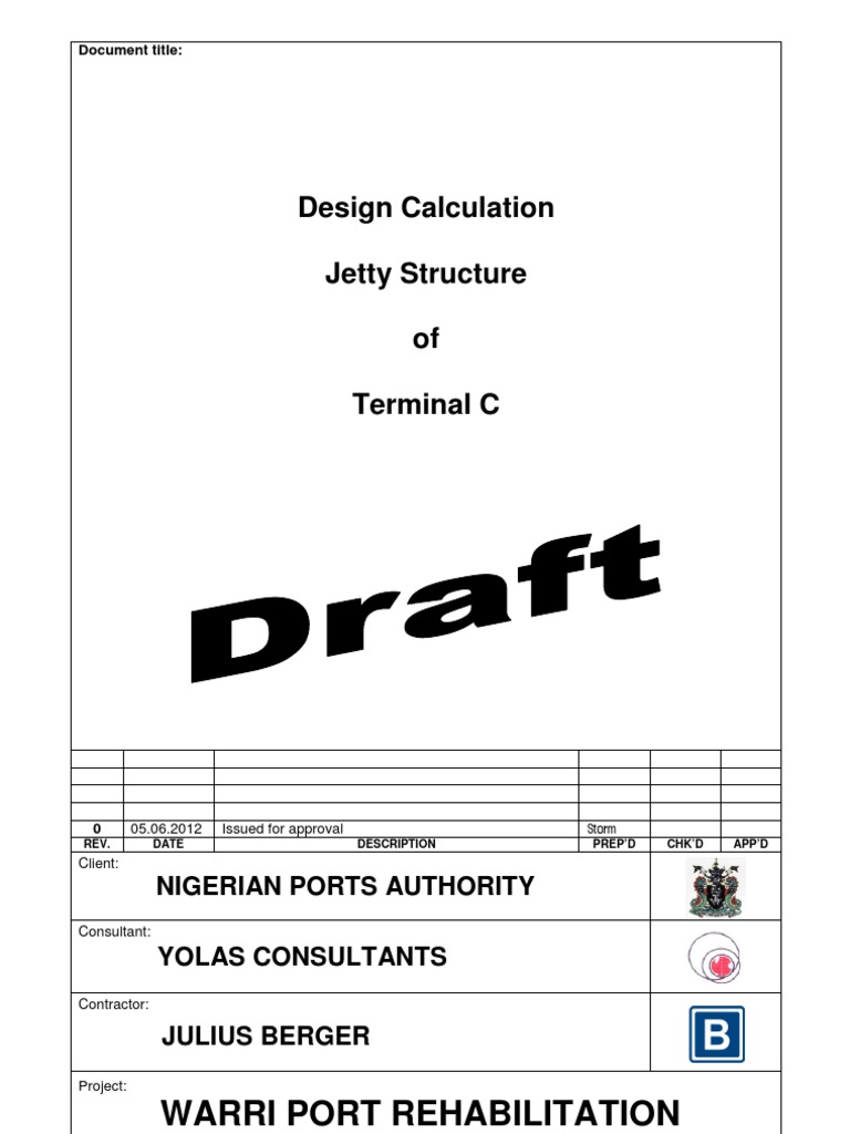 Jetty Structure Design Calculation | PDF | Deep Foundation | Strength ...