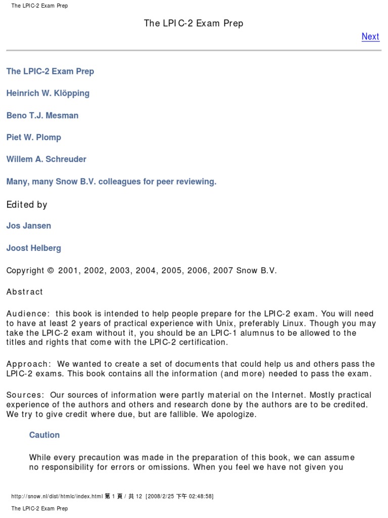 The LPIC-2 Exam Prep | PDF | Secure Shell | File System