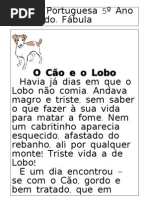 A fábula do cão e do lobo
