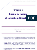 Estimation Incertitudes