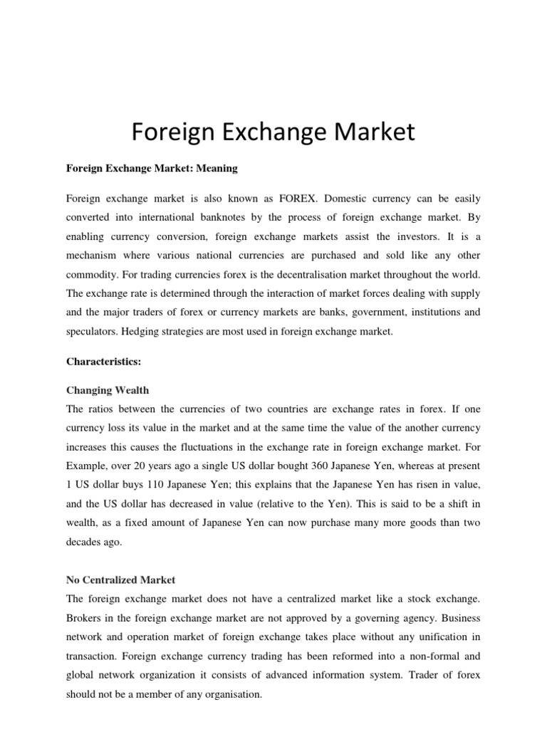 FOREIGN EXCHANGE MARKET PDF IN HINDI visual data 2