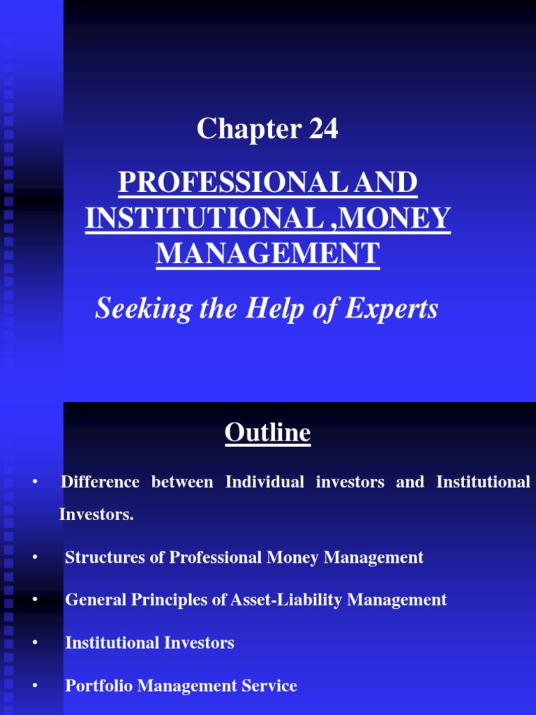 Professional vs. Institutional Money Management | PDF | Hedge Fund ...