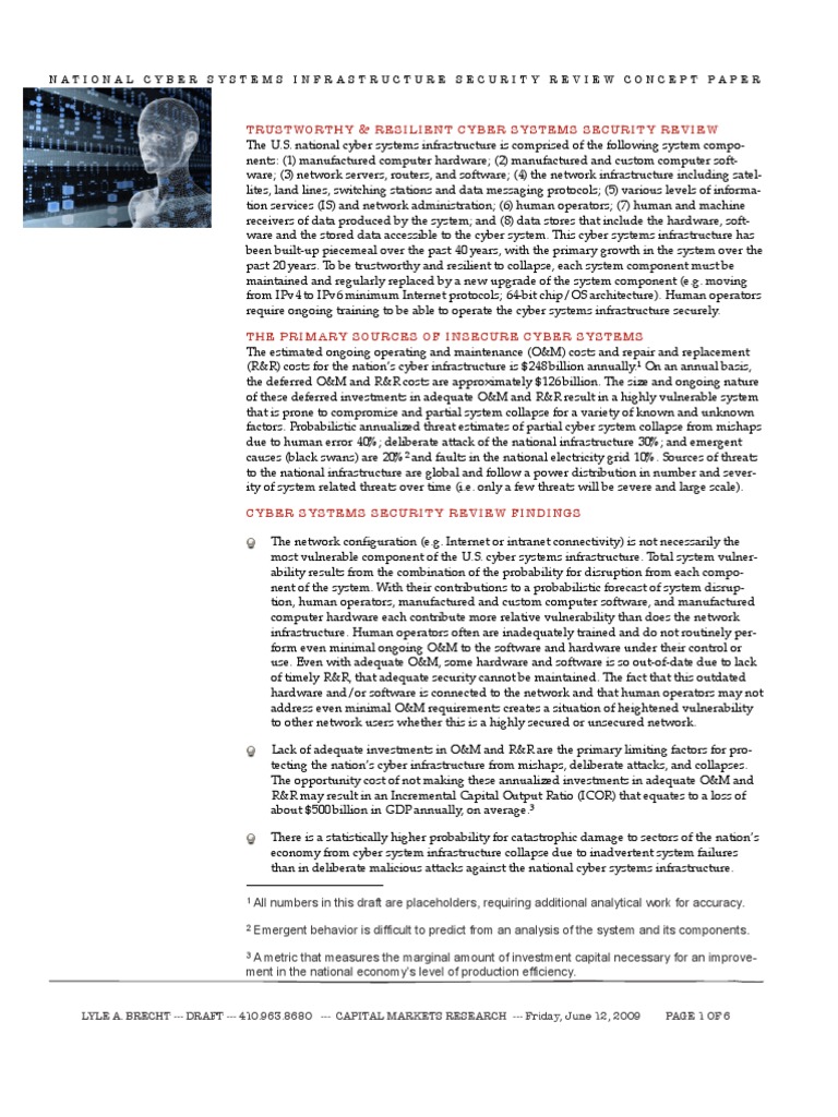 National Cyber Systems Security Review Discussion | PDF | Computer ...