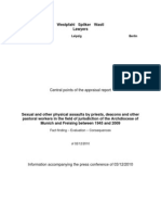 Central Points of the Appraisal Report:Sexual and other Physical Assaults by Priests (Munich, Germany – 2010)