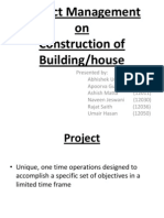 Project Management On Construction of Building/house