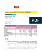 Summer C.S Europe 2013 Branch Costings