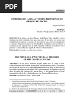 O PRiviléfio As duas Teorias Freudianas do Originário Social
