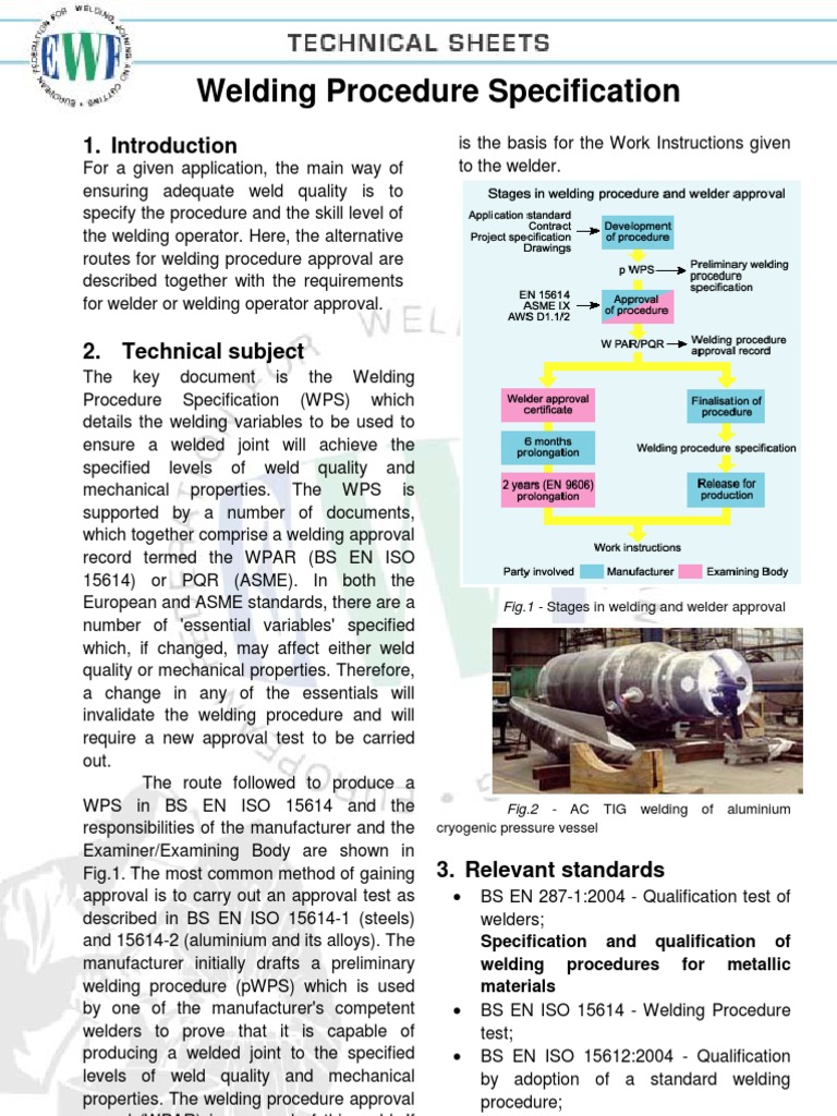 Welding Procedure Specification