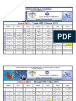 Calendario Hebreo 2013 - 2014