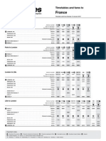 Eurolines France Winter Timetable