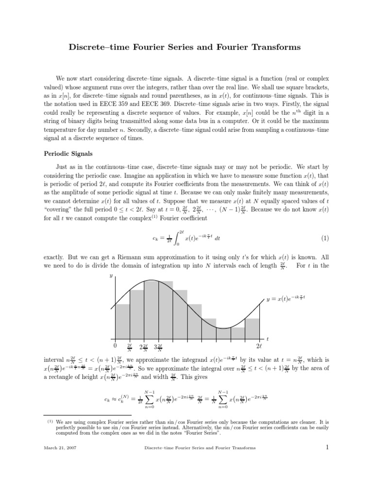 Discrete-Time Fourier Series Overview | PDF | Teaching Methods ...