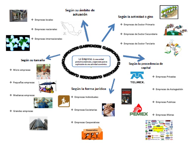 Mapa Mental de Administracion de Empresas Clasificacion