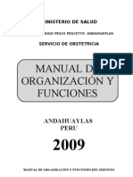 Manual de Organización y Funciones del Servicio de Obstetricia del Hospital de Andahuaylas