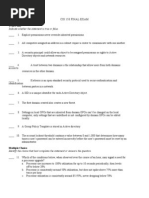 Cis 158 Final Exam: Indicate Whether The Statement Is True or False