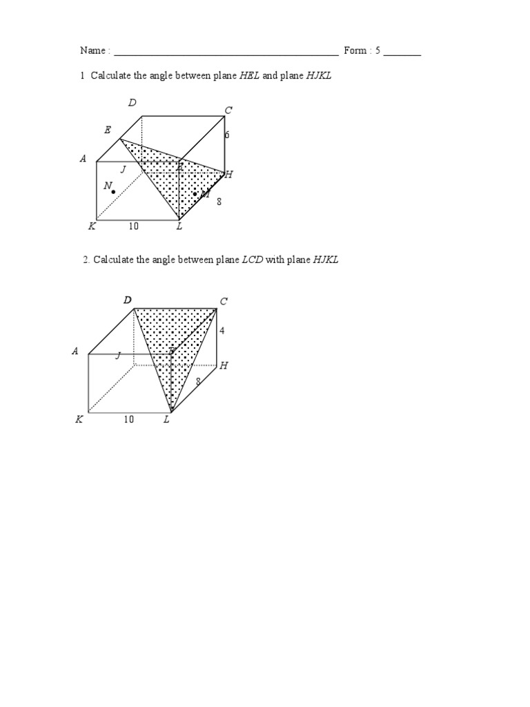 Angles Between Lines and Planes | PDF | Rectangle | Euclid
