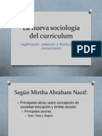 La Nueva Sociología Del Curriculum Presetacion