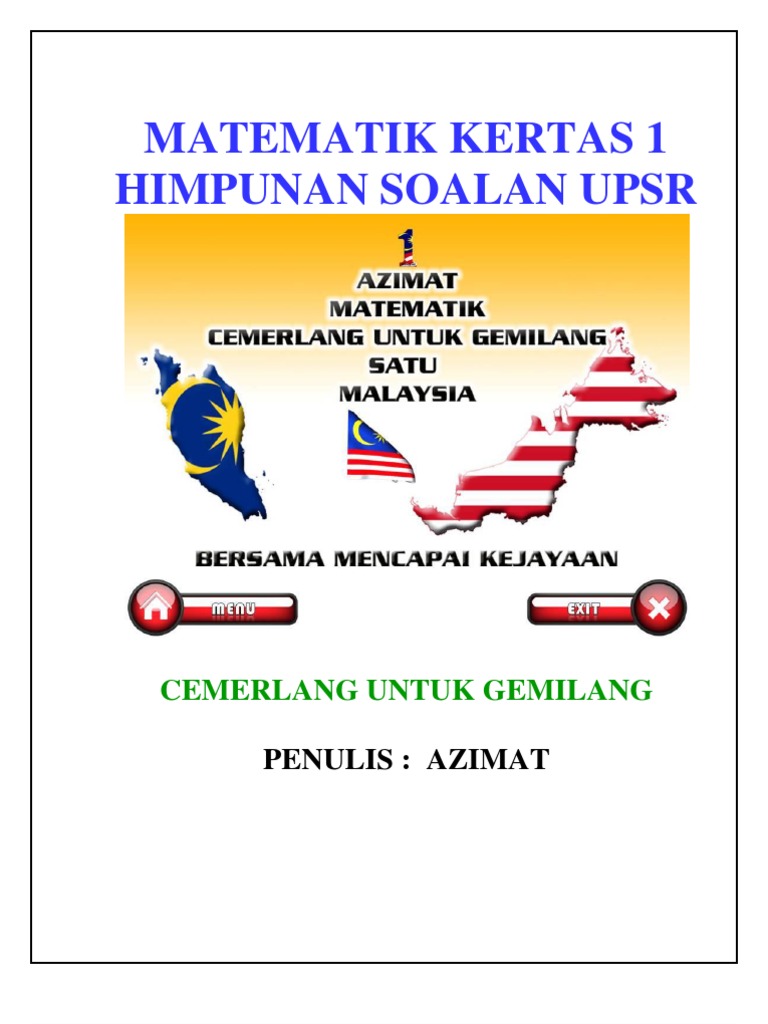Contoh Soalan Upsr 2013 | PDF