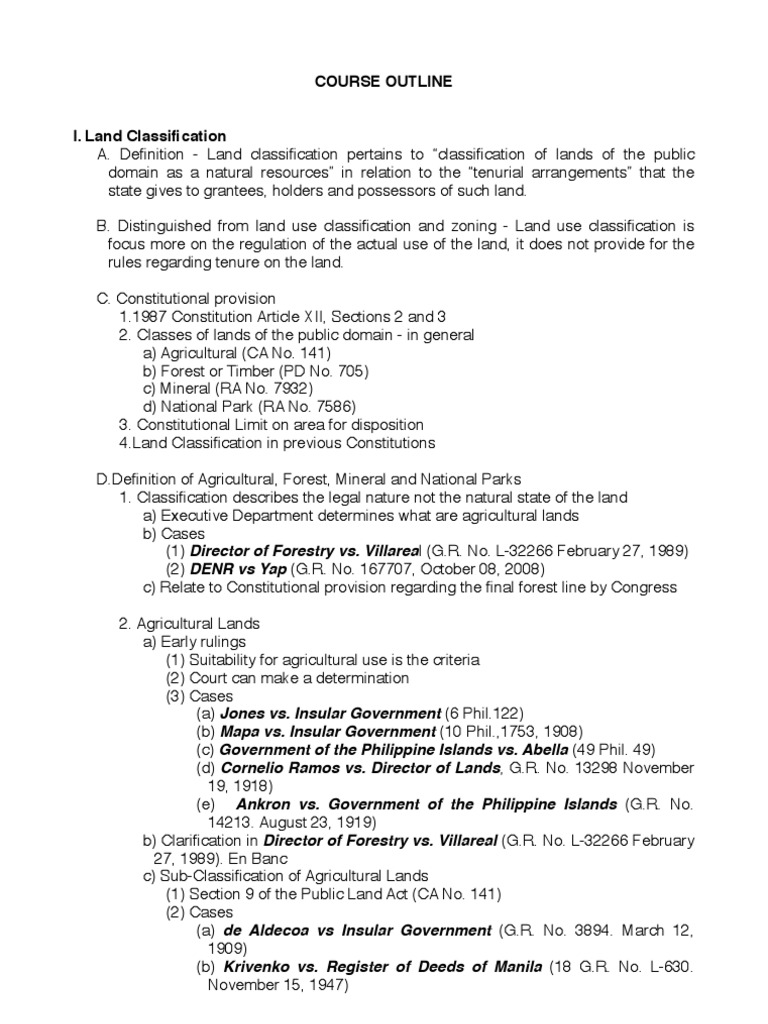 Agricultural Land Classification in the Philippines | PDF | Forestry ...
