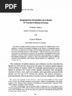 Scopolamine Intoxication As A Model of Transient Global Amnesia