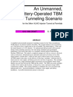An Unmanned, Battery-Operated TBM Tunneling Scenario: For The 34km VLHC Injector Tunnel at Fermilab