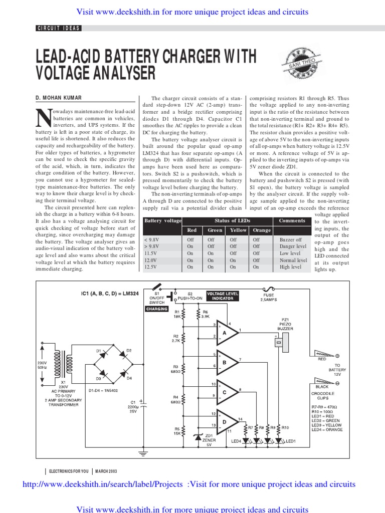 Battery Charger - 2 | PDF | Operational Amplifier | Battery Charger
