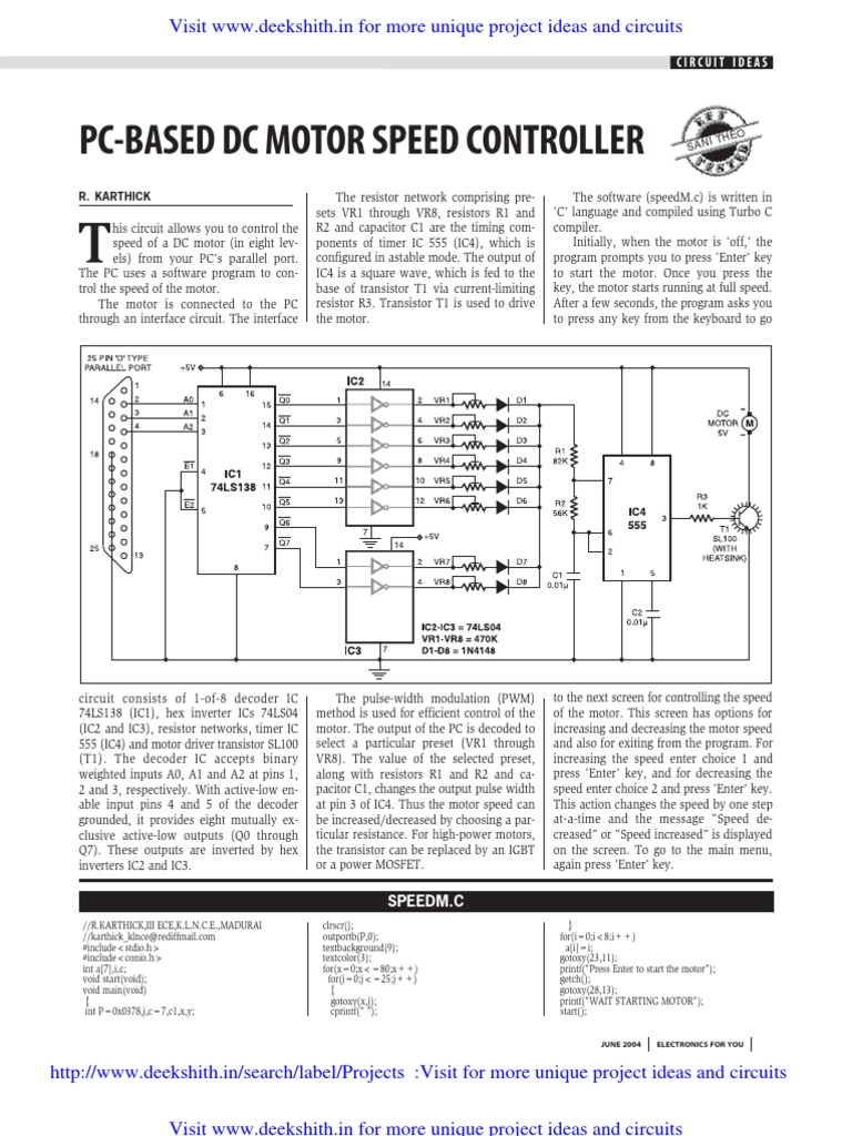 DC-Motor Speed Controller | PDF | Power Inverter | Electronic Circuits